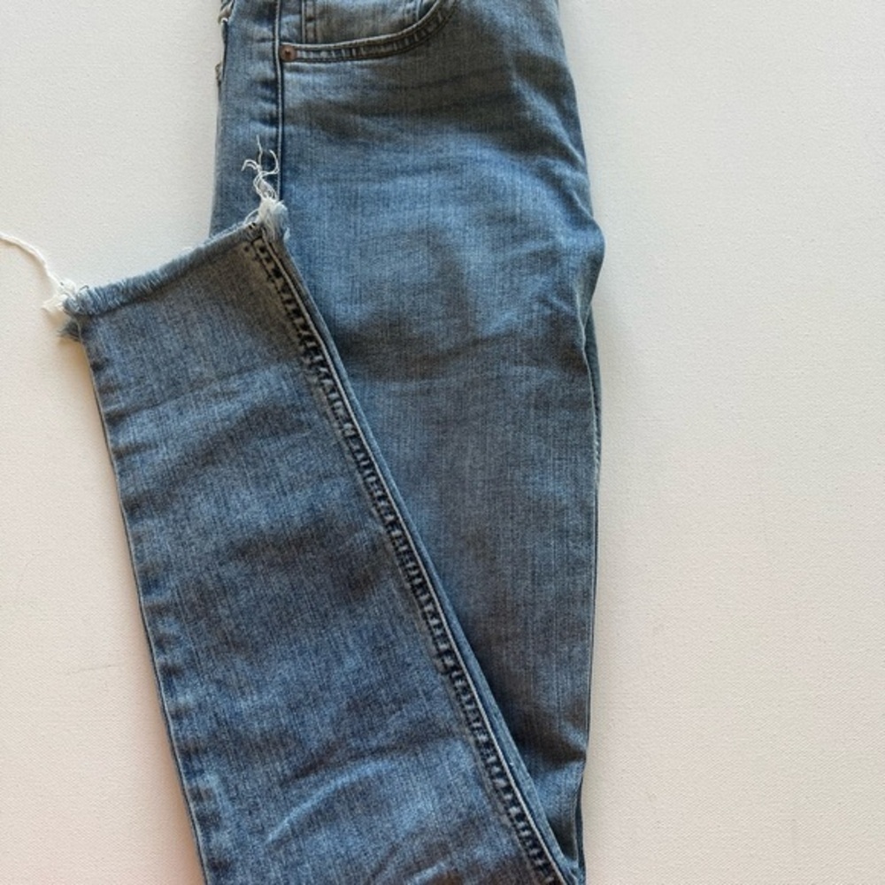 Rag & Bone Women’s Mid Rise Ankle Skinny Stretch Blue Jeans Size 25 (26x25) (D3)
